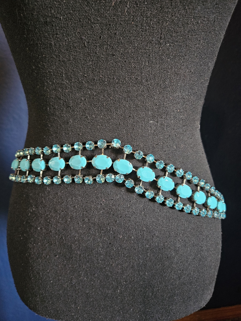 Source Unknown Turquoise Crystal Waist Belt
